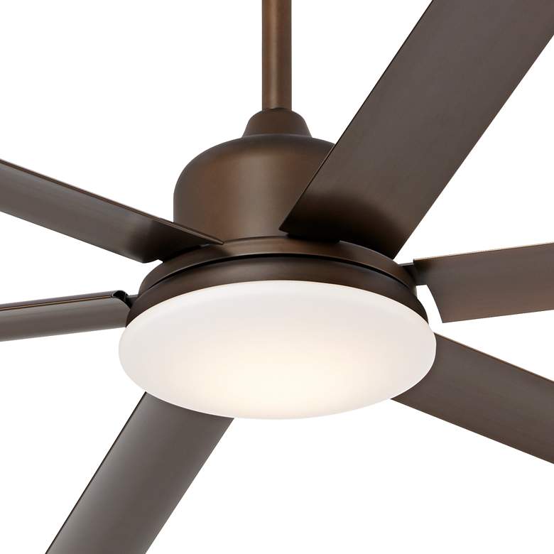 Image 3 72 inch Casa Arcade Bronze Damp Rated LED Large Ceiling Fan with Remote more views