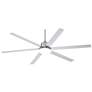 72" Casa Arcade Brushed Nickel LED Damp Rated Large Fan with Remote