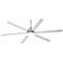 72" Casa Arcade Brushed Nickel LED Damp Rated Large Fan with Remote