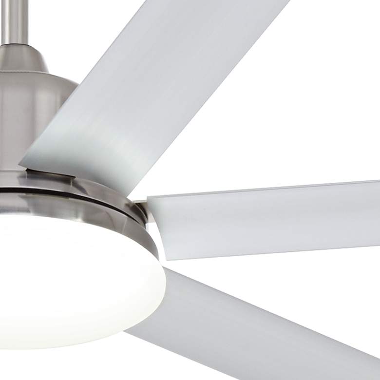Image 3 72" Casa Arcade Brushed Nickel LED Damp Rated Large Fan with Remote more views