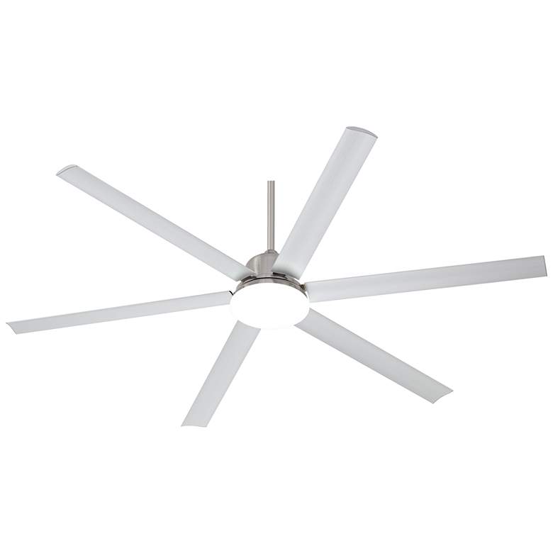 Image 5 72" Casa Arcade Brushed Nickel LED Damp Rated Large Fan with Remote more views