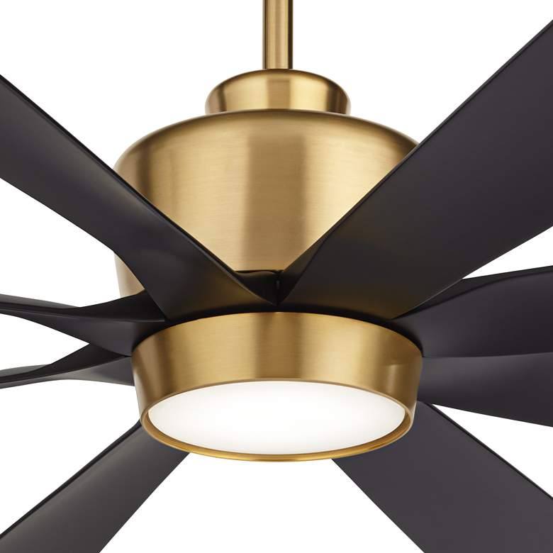 Image 3 72" Casa Grande Brass and Black LED Large Ceiling Fan with Remote more views