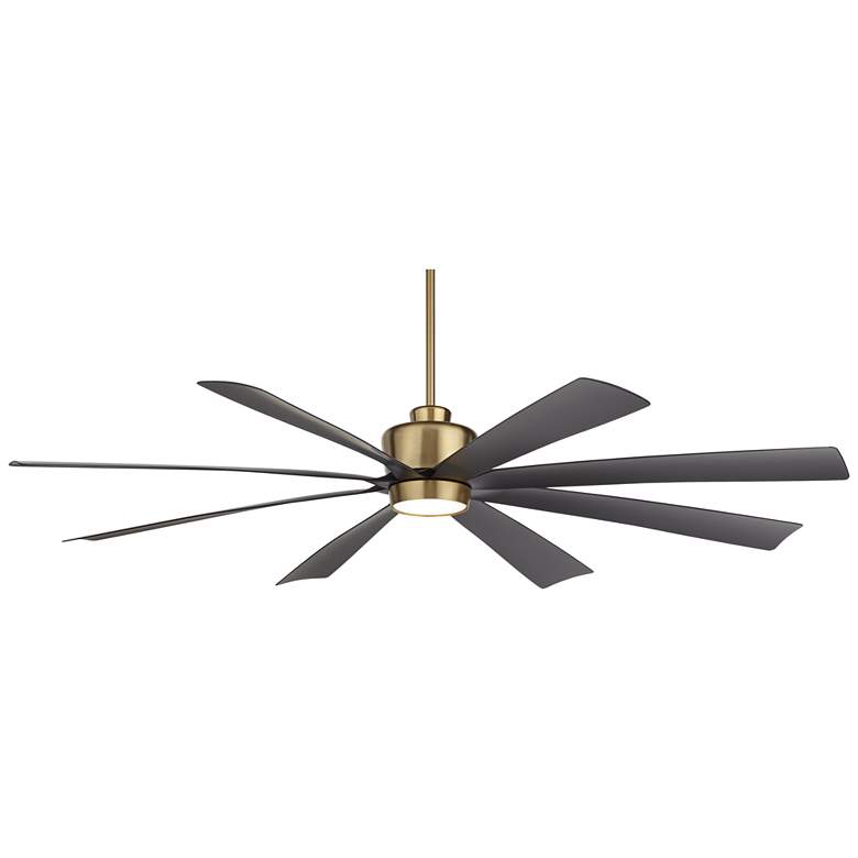 Image 6 72 inch Casa Grande Brass and Black LED Large Ceiling Fan with Remote more views