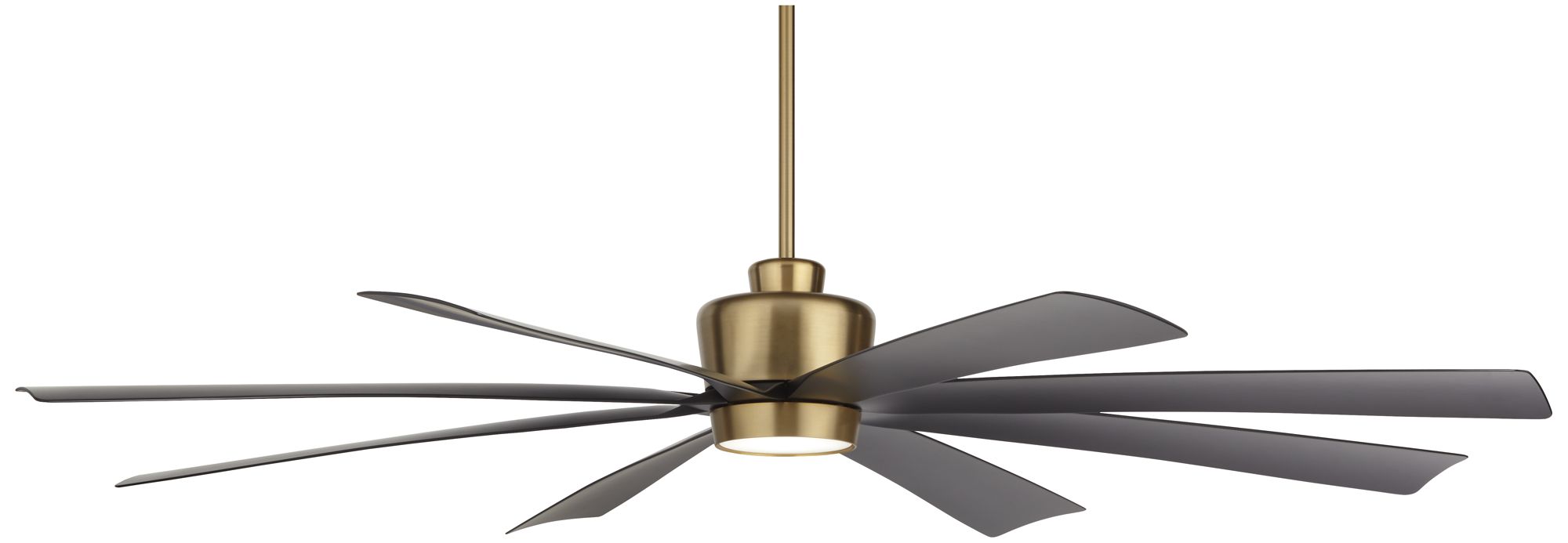 72" Casa Grande Brass and Black LED Large Ceiling Fan with Remote