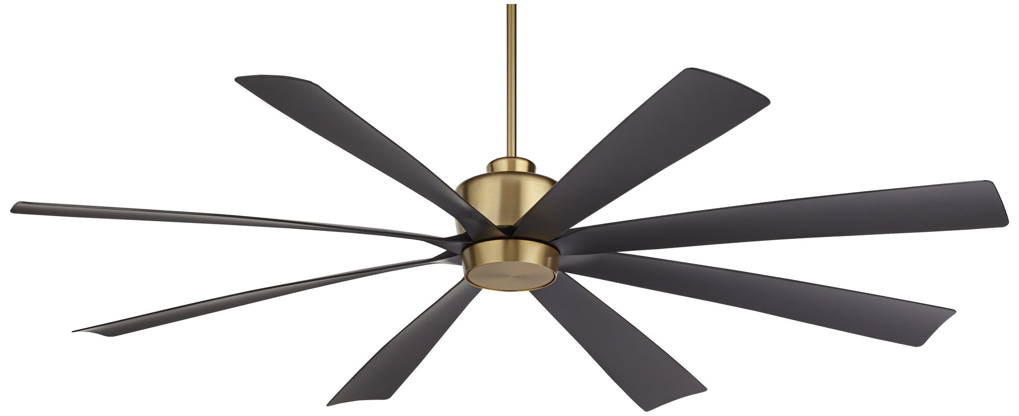 72" Casa Grande Brass and Black LED Large Ceiling Fan with Remote