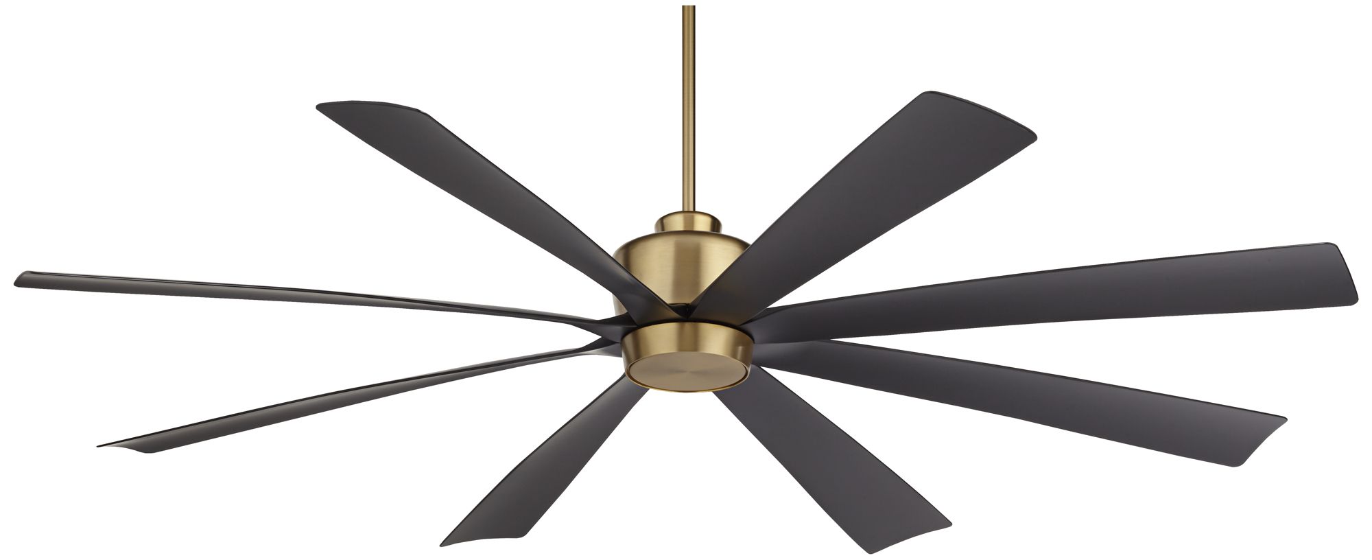 72" Casa Grande Brass and Black LED Large Ceiling Fan with Remote in scene