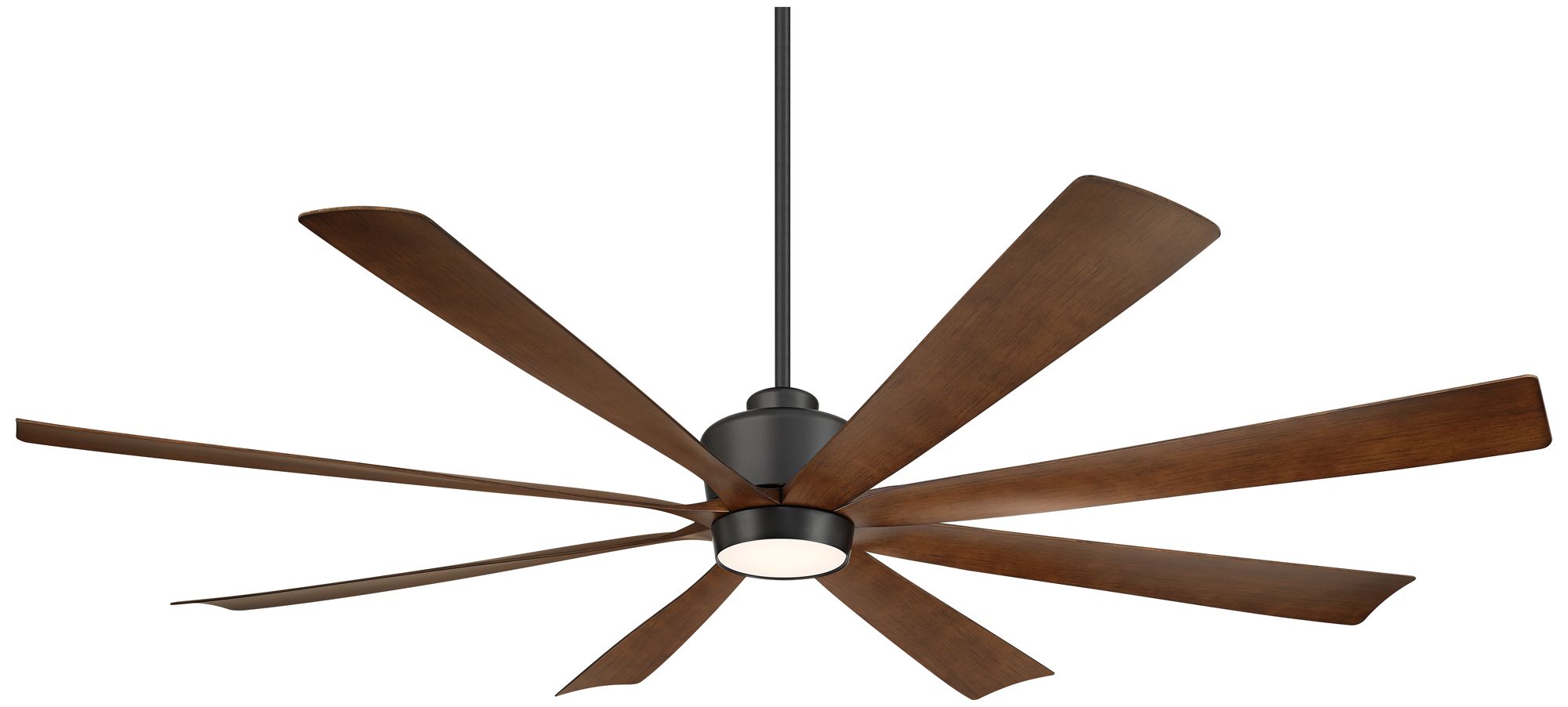Image 2 72" Casa Grande Matte Black and Dark Walnut LED Large Ceiling Fan