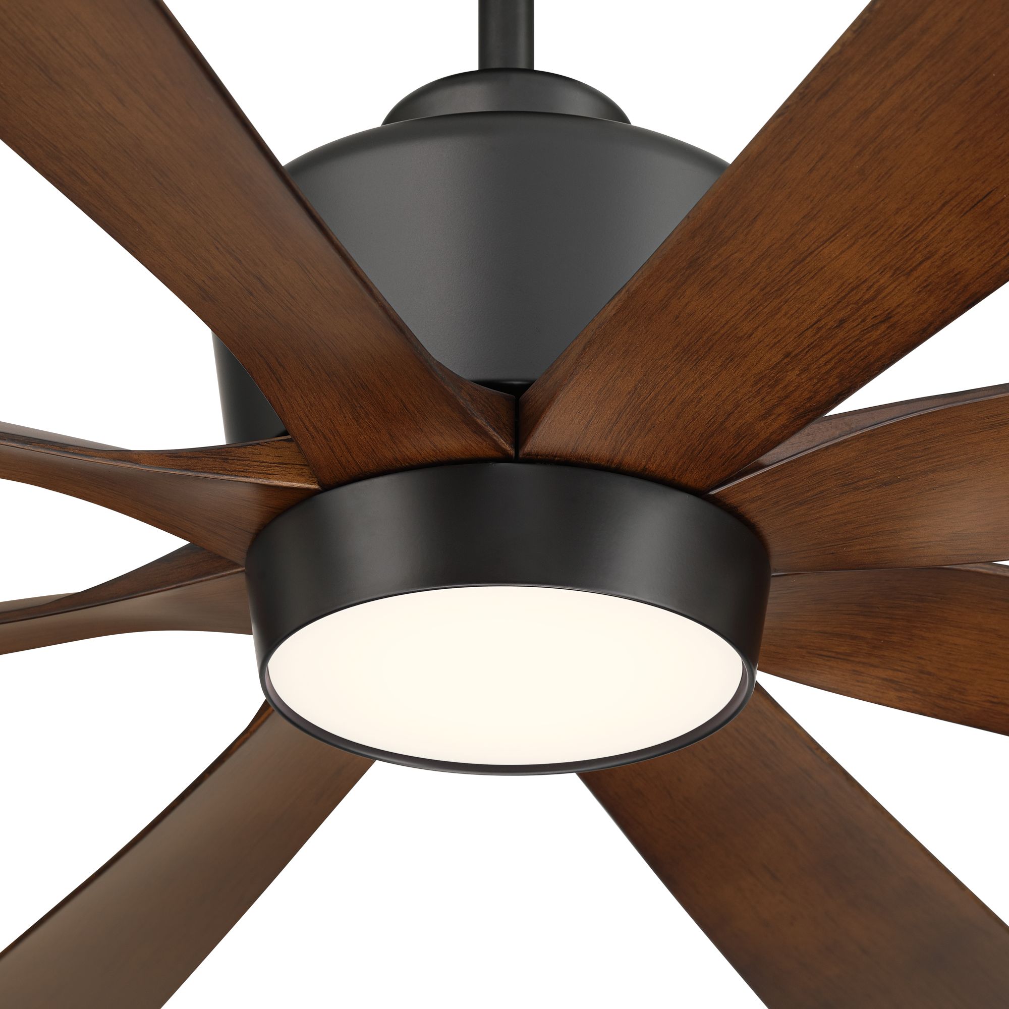 Image 3 72" Casa Grande Matte Black and Dark Walnut LED Large Ceiling Fan more views
