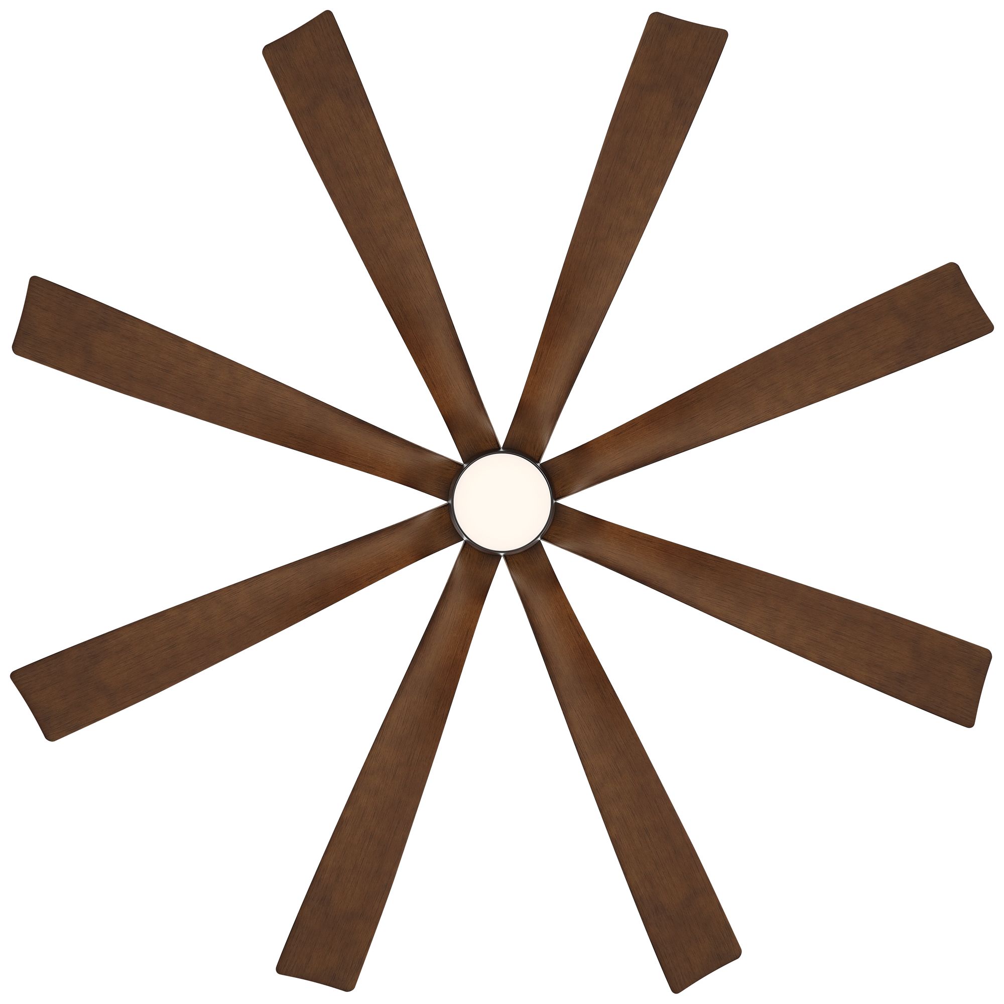 72" Casa Grande Matte Black and Dark Walnut LED Large Ceiling Fan