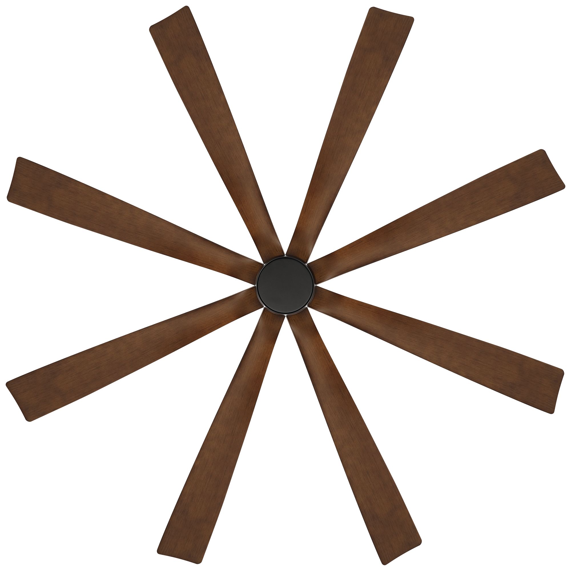 72" Casa Grande Matte Black and Dark Walnut LED Large Ceiling Fan