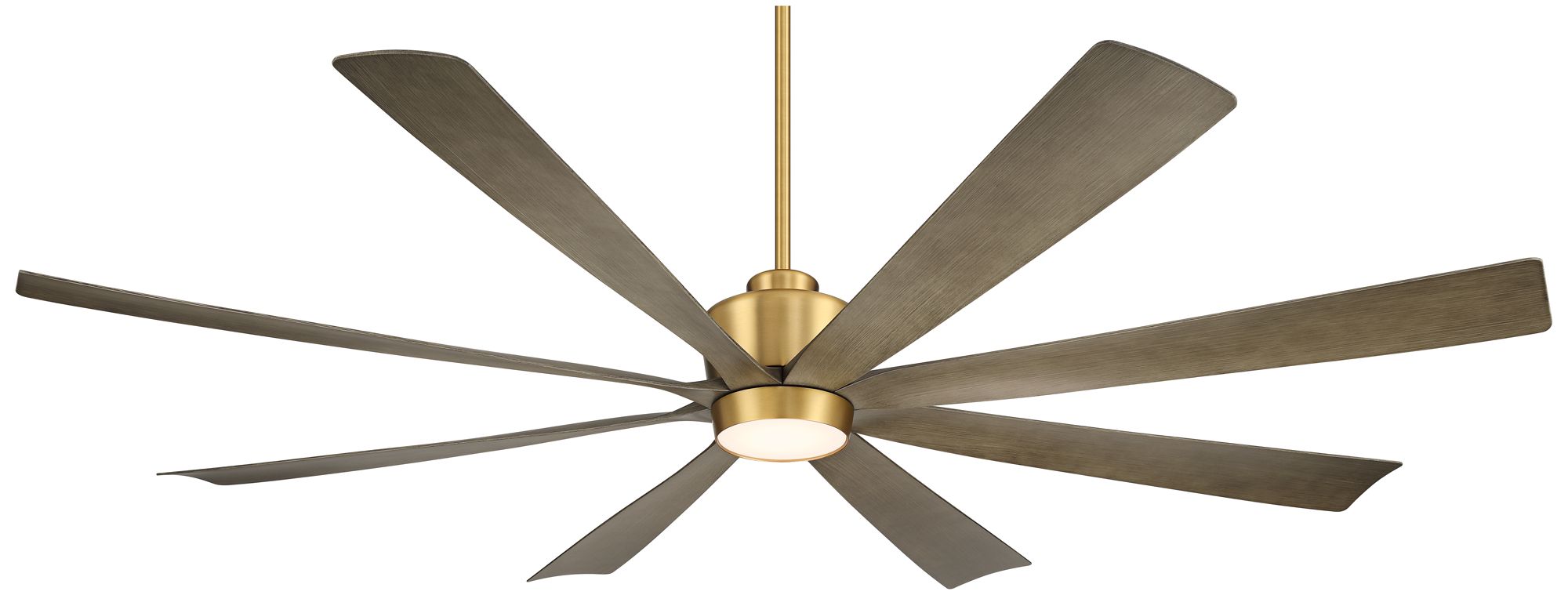 72" Casa Grande Soft Brass and Lightwood LED Large Ceiling Fan
