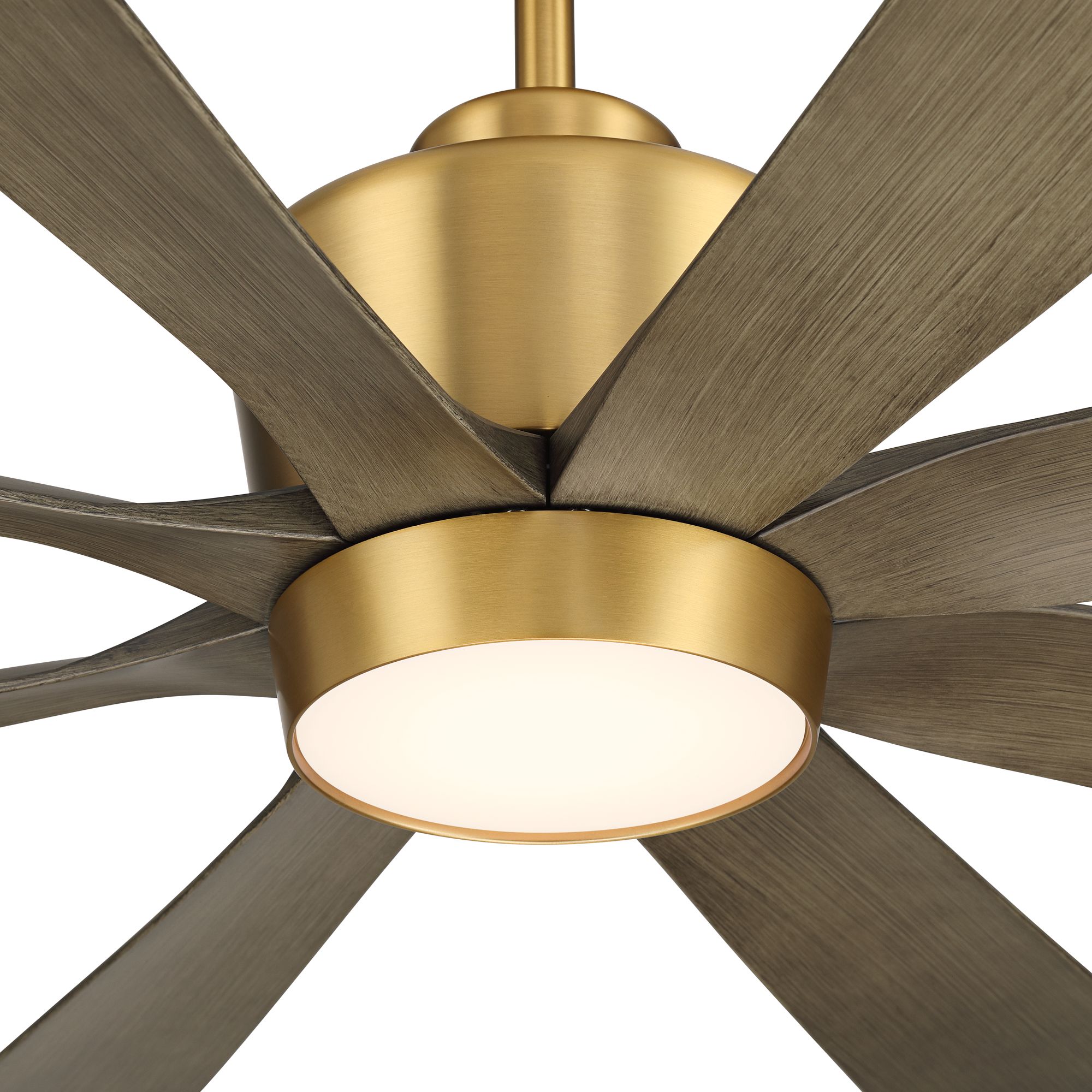 Image 2 72" Casa Grande Soft Brass and Lightwood LED Large Ceiling Fan more views