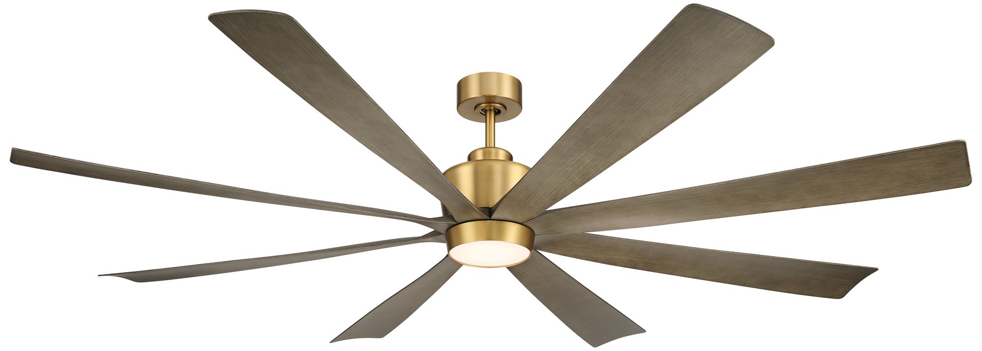 72" Casa Grande Soft Brass and Lightwood LED Large Ceiling Fan