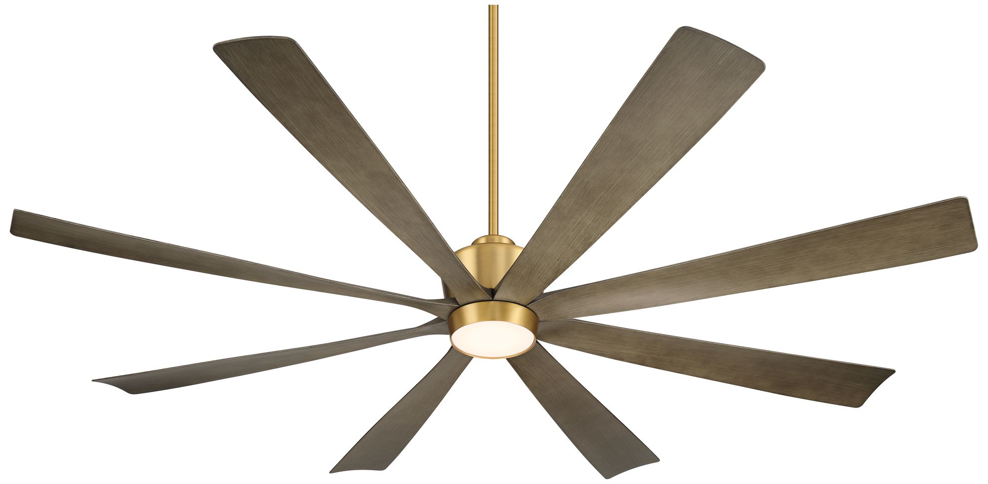 72" Casa Grande Soft Brass and Lightwood LED Large Ceiling Fan