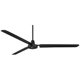 Image2 of 72" Casa Velocity Matte Black Damp Large Modern Fan with Wall Control