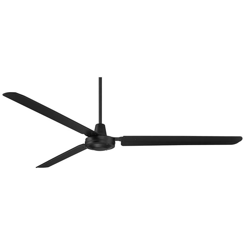 Image 2 72" Casa Velocity Matte Black Damp Large Modern Fan with Wall Control