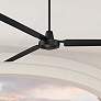 72" Casa Velocity Matte Black Damp Large Modern Fan with Wall Control