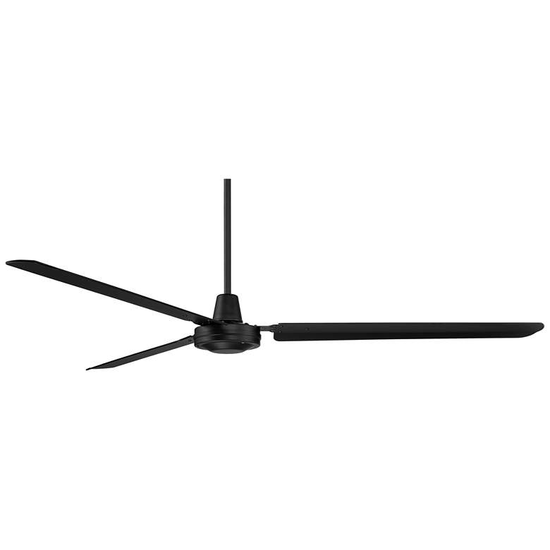 Image 5 72" Casa Velocity Matte Black Damp Large Modern Fan with Wall Control more views