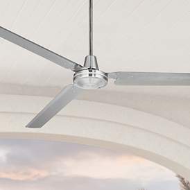 Image1 of 72" Casa Velocity Nickel Damp Large Modern Fan with Wall Control