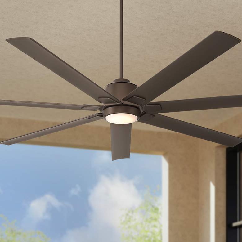 Image 1 72" Casa Vieja Airbender Emperial Bronze LED Ceiling Fan with Remote