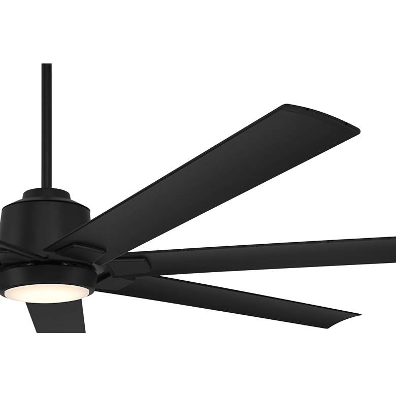 Image 5 72" Casa Vieja Airbender Matte Black LED Ceiling Fan with Remote more views