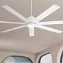 2_72" Casa Vieja Airbender Matte White LED Ceiling Fan with Remote