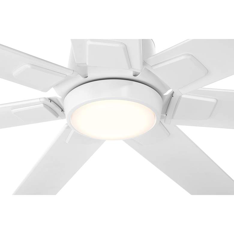 Image 3 72" Casa Vieja Airbender Matte White LED Ceiling Fan with Remote more views