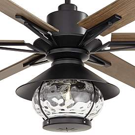 Image3 of 72" Casa Vieja Expedition Black Lantern LED  Damp Fan with Remote more views
