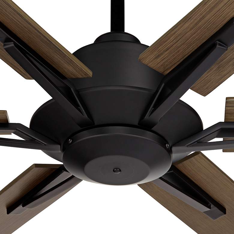 Image 3 72" Casa Vieja Expedition Matte Black Damp Rated Large Fan with Remote more views
