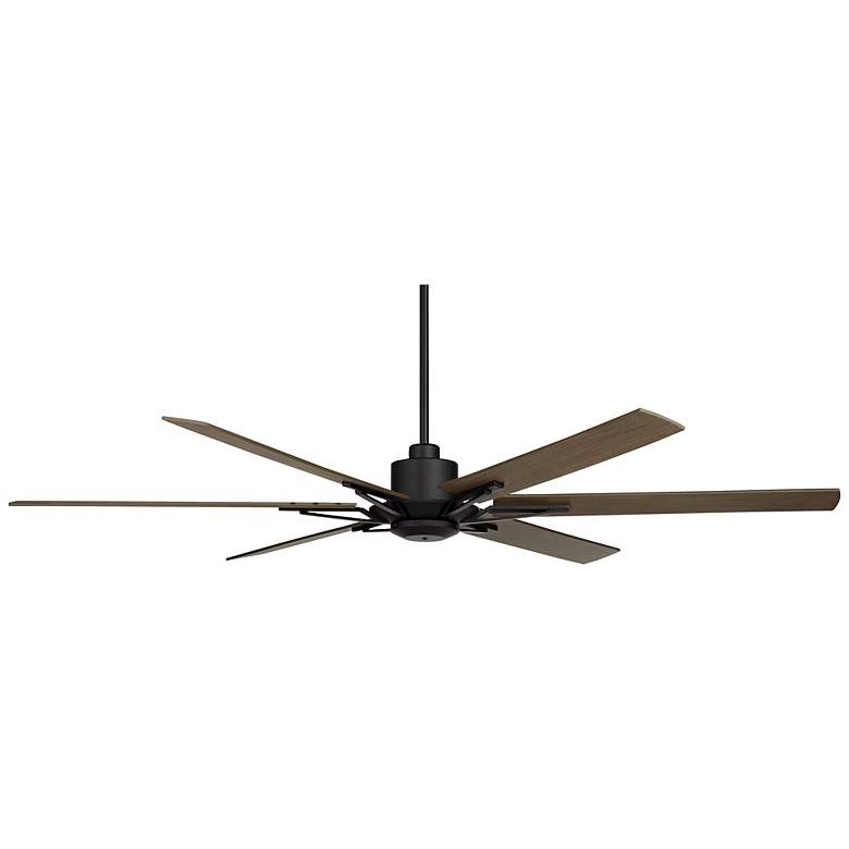 Image 6 72" Casa Vieja Expedition Matte Black Damp Rated Large Fan with Remote more views