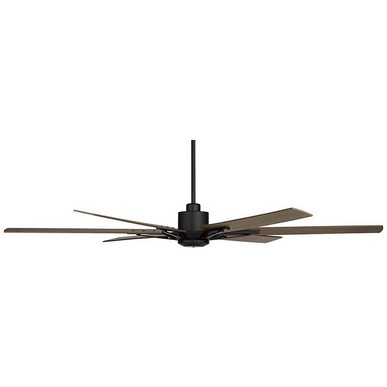 Image 7 72" Casa Vieja Expedition Matte Black Damp Rated Large Fan with Remote more views