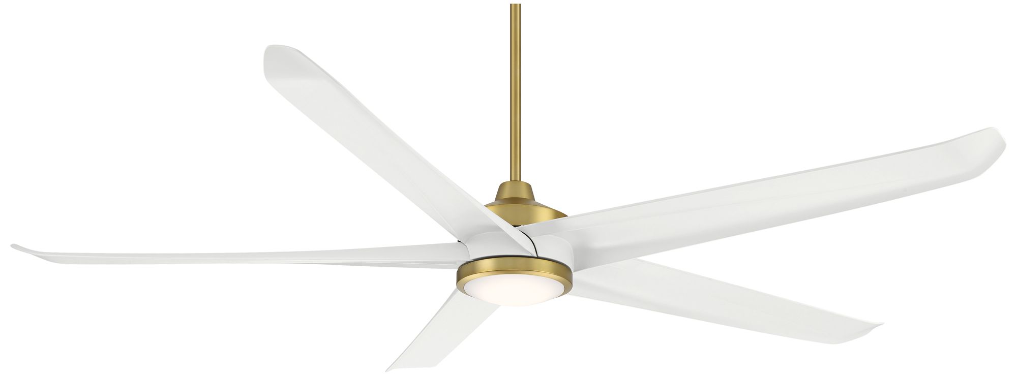 Image 3 72" Casa Vieja Forma Brass and White LED Indoor/Outdoor Ceiling Fan