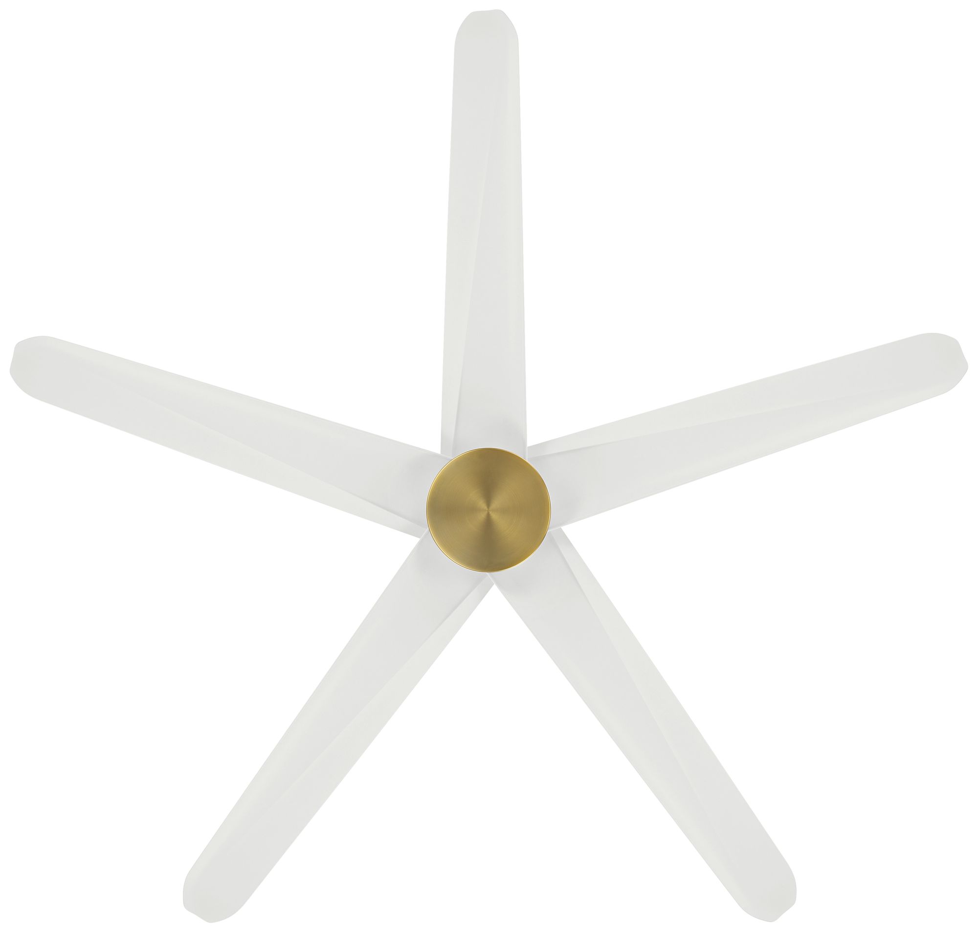 72" Casa Vieja Forma Brass and White LED Indoor/Outdoor Ceiling Fan in scene