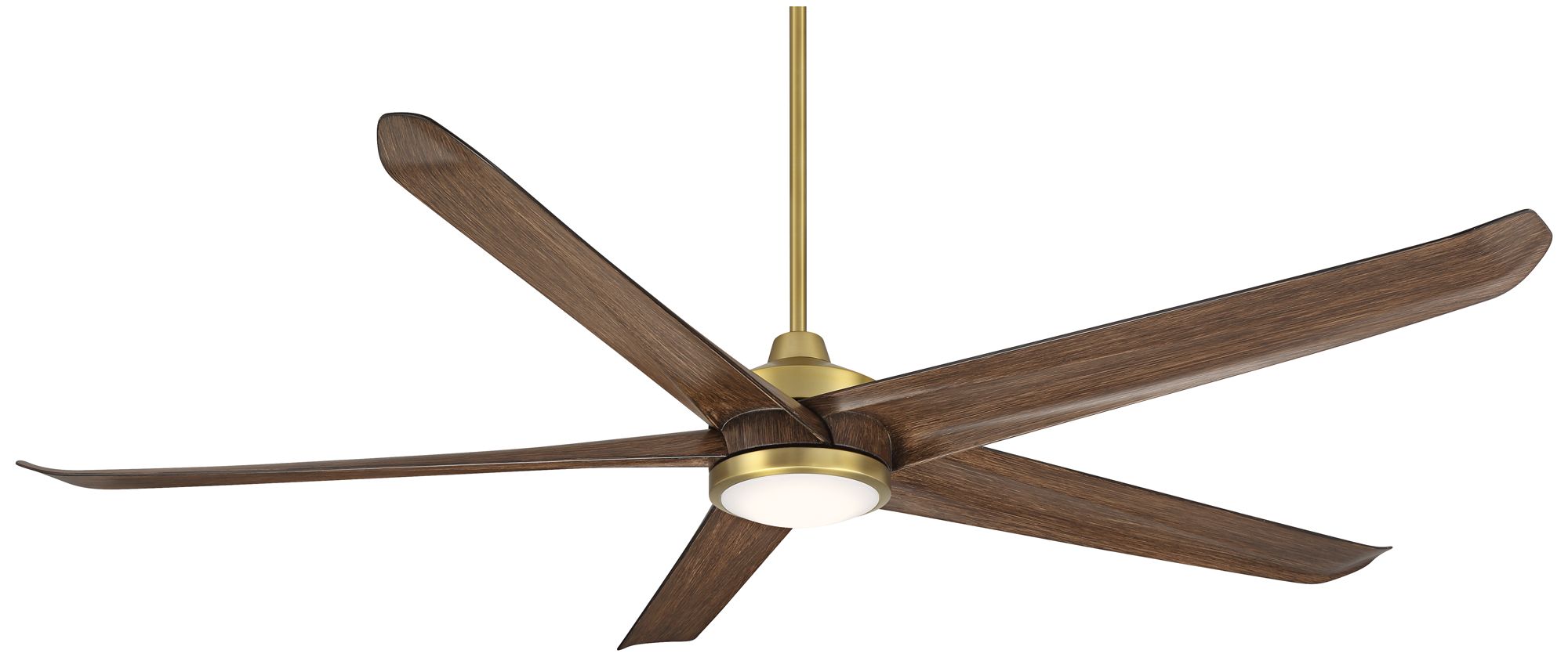 Image 3 72" Casa Vieja Forma Brass Dark Wood LED Indoor/Outdoor Ceiling Fan