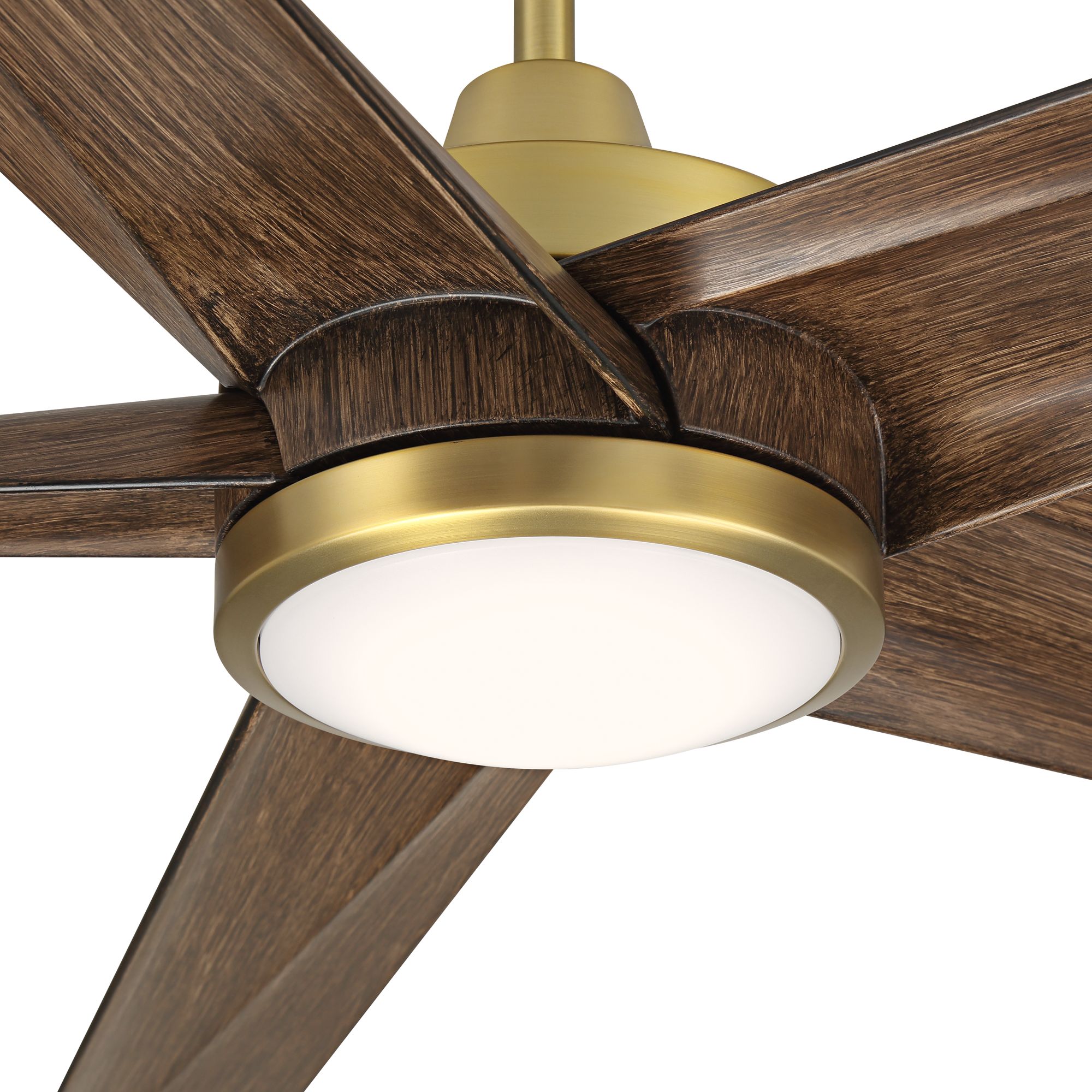 Image 4 72" Casa Vieja Forma Brass Dark Wood LED Indoor/Outdoor Ceiling Fan more views