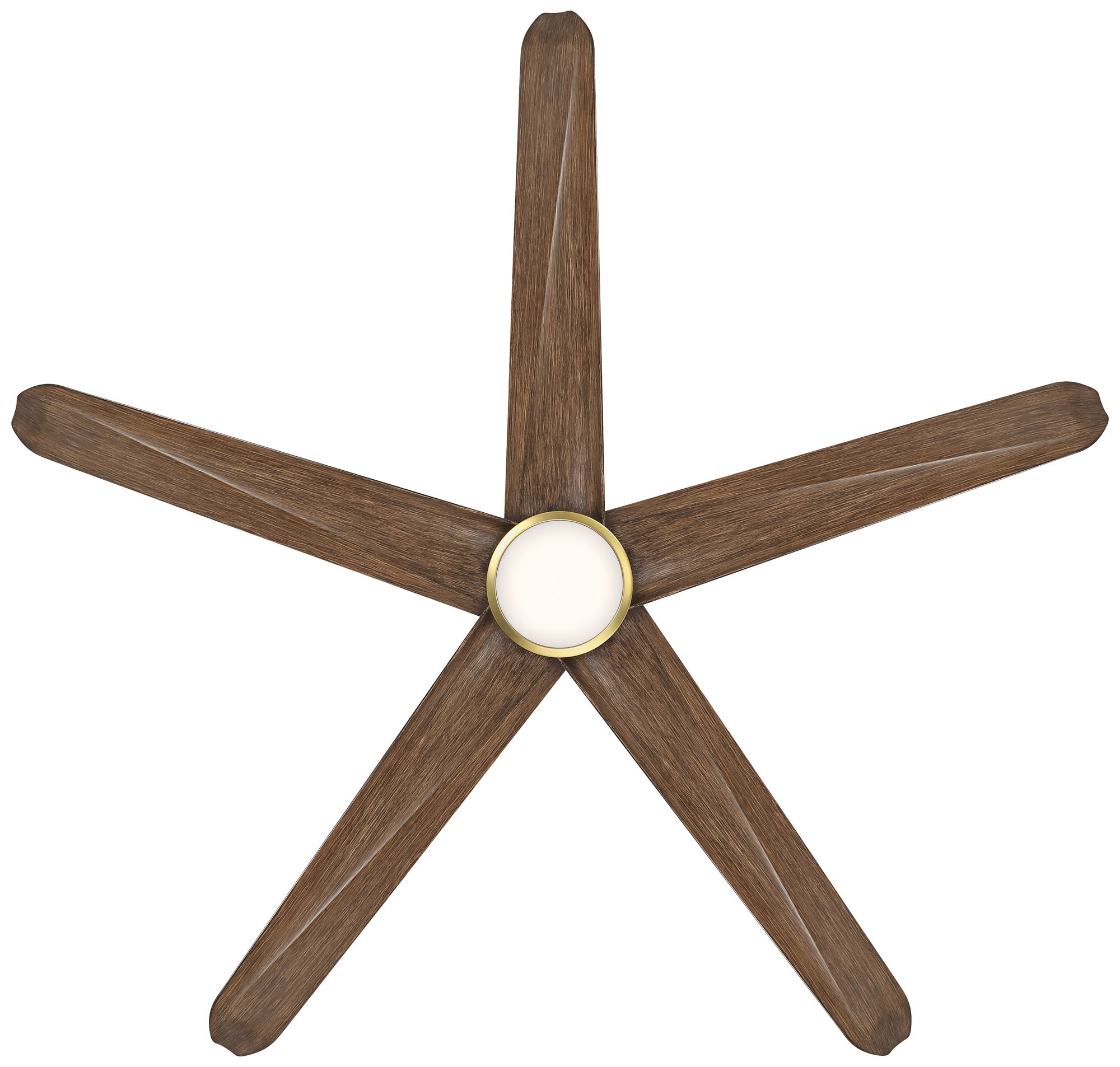 72" Casa Vieja Forma Brass Dark Wood LED Indoor/Outdoor Ceiling Fan in scene