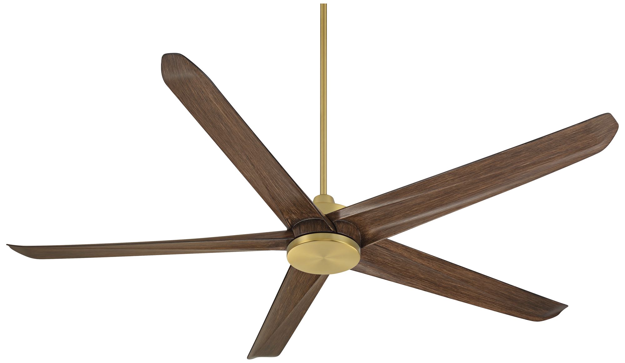 72" Casa Vieja Forma Brass Dark Wood LED Indoor/Outdoor Ceiling Fan in scene