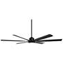 6_72" Casa Vieja Lomar Matte Black Damp LED Ceiling Fan with Remote more views