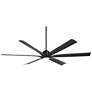 7_72" Casa Vieja Lomar Matte Black Damp LED Ceiling Fan with Remote more views