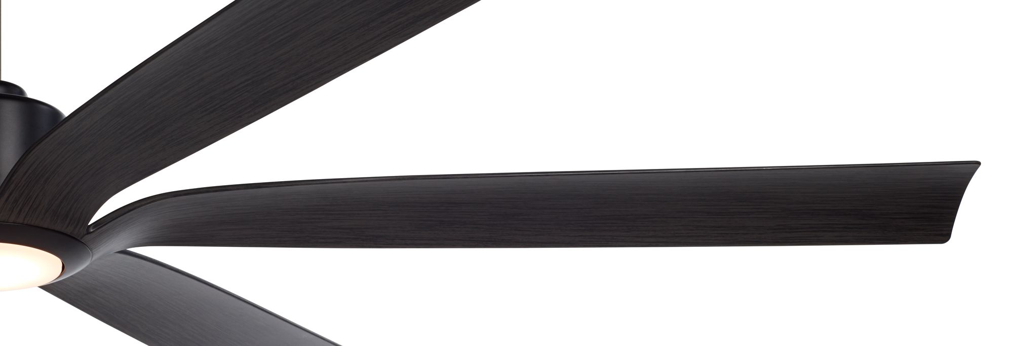 Image 5 72" Casa Vieja Lomar Matte Black Woodgrain Damp Remote LED Ceiling Fan more views