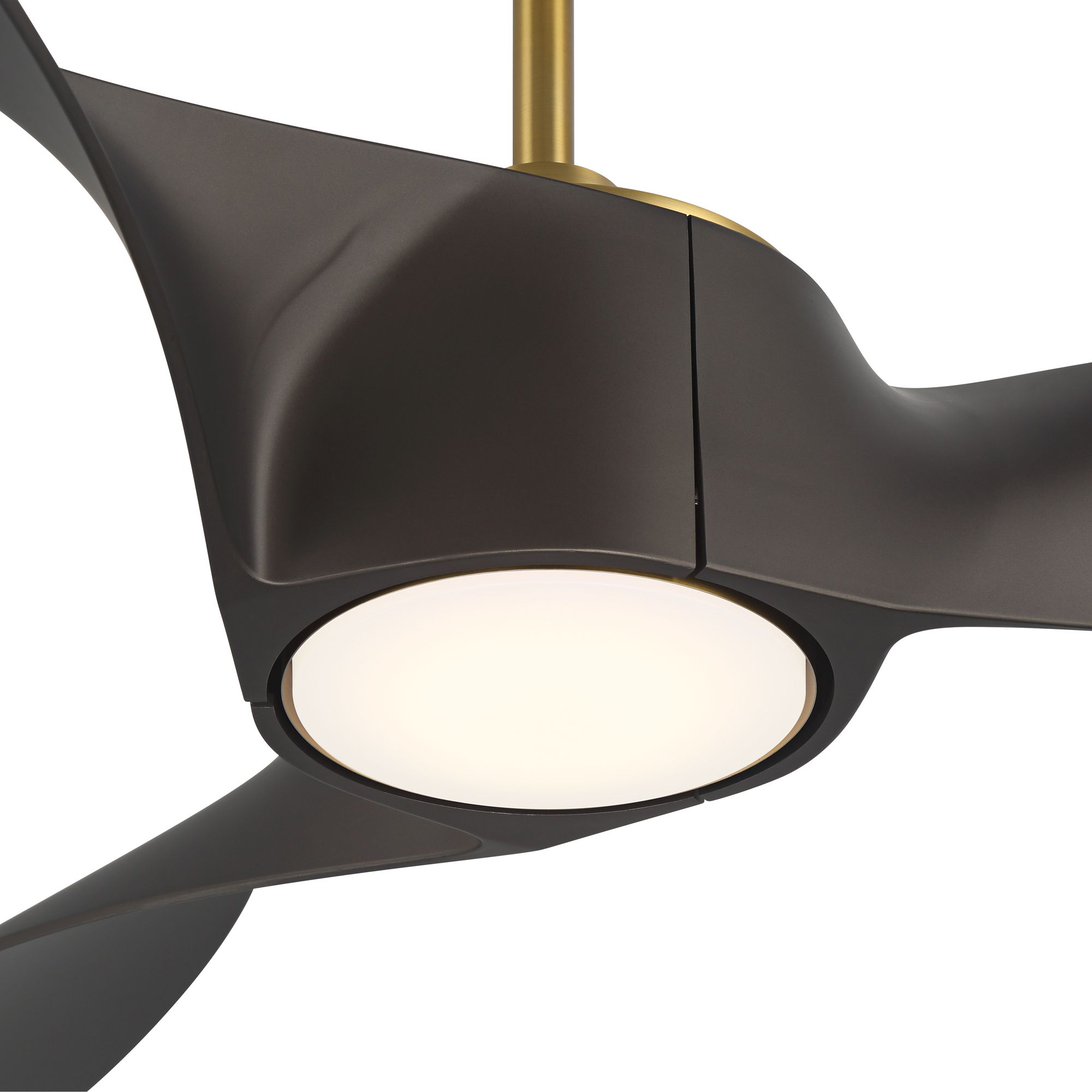 Image 4 72" Casa Vieja Mako Brass and Bronze Indoor/Outdoor LED Ceiling Fan more views