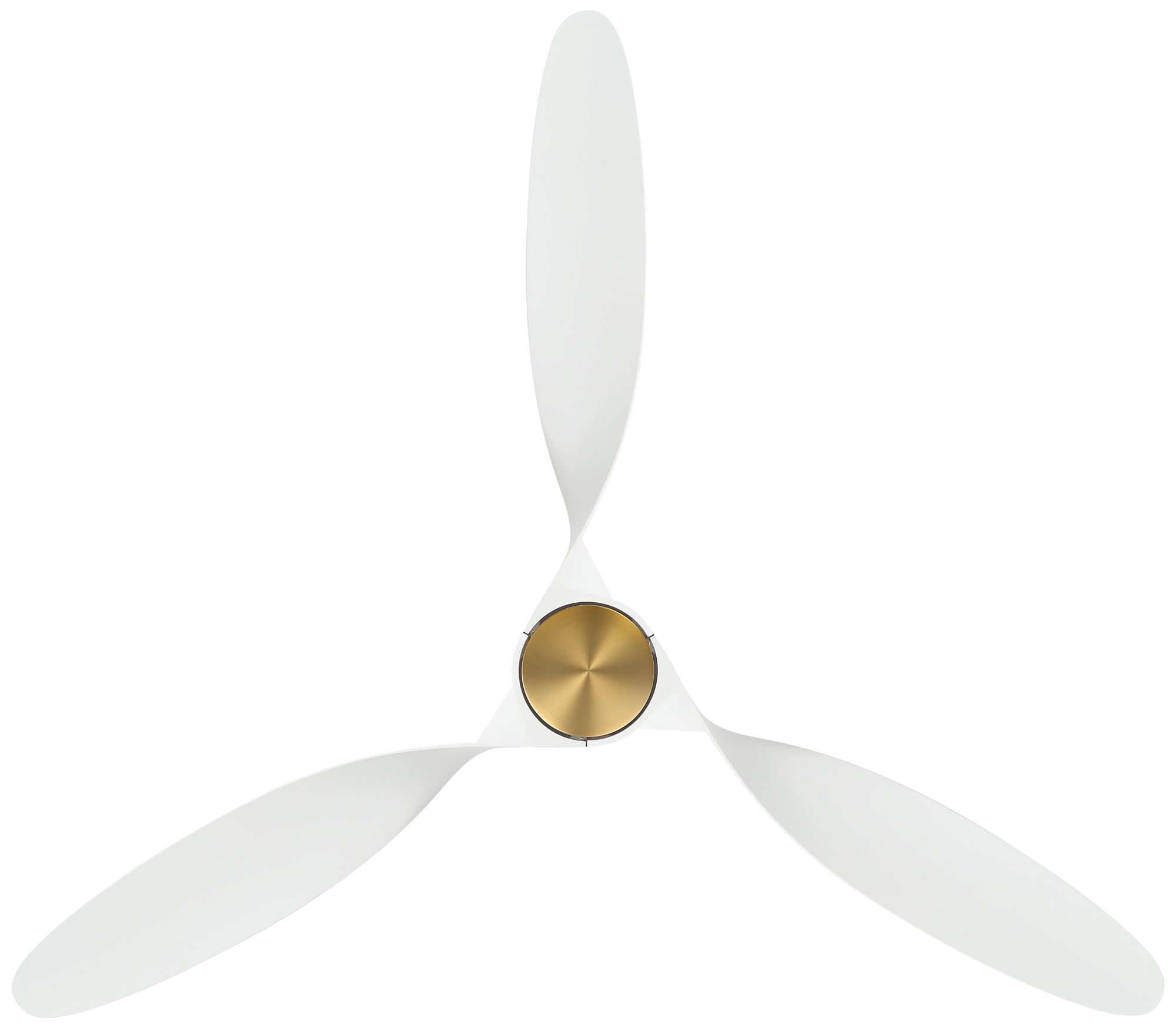 72" Casa Vieja Mako Brass and White Indoor/Outdoor LED Ceiling Fan in scene