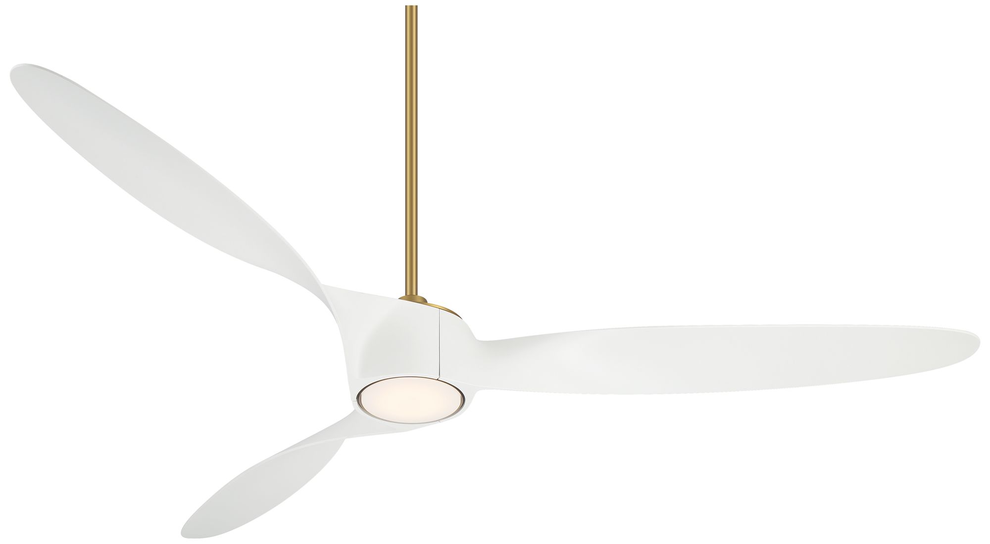 72" Casa Vieja Mako Brass and White Indoor/Outdoor LED Ceiling Fan in scene