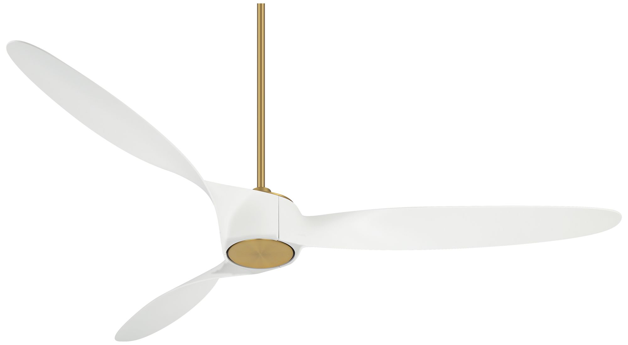 72" Casa Vieja Mako Brass and White Indoor/Outdoor LED Ceiling Fan in scene