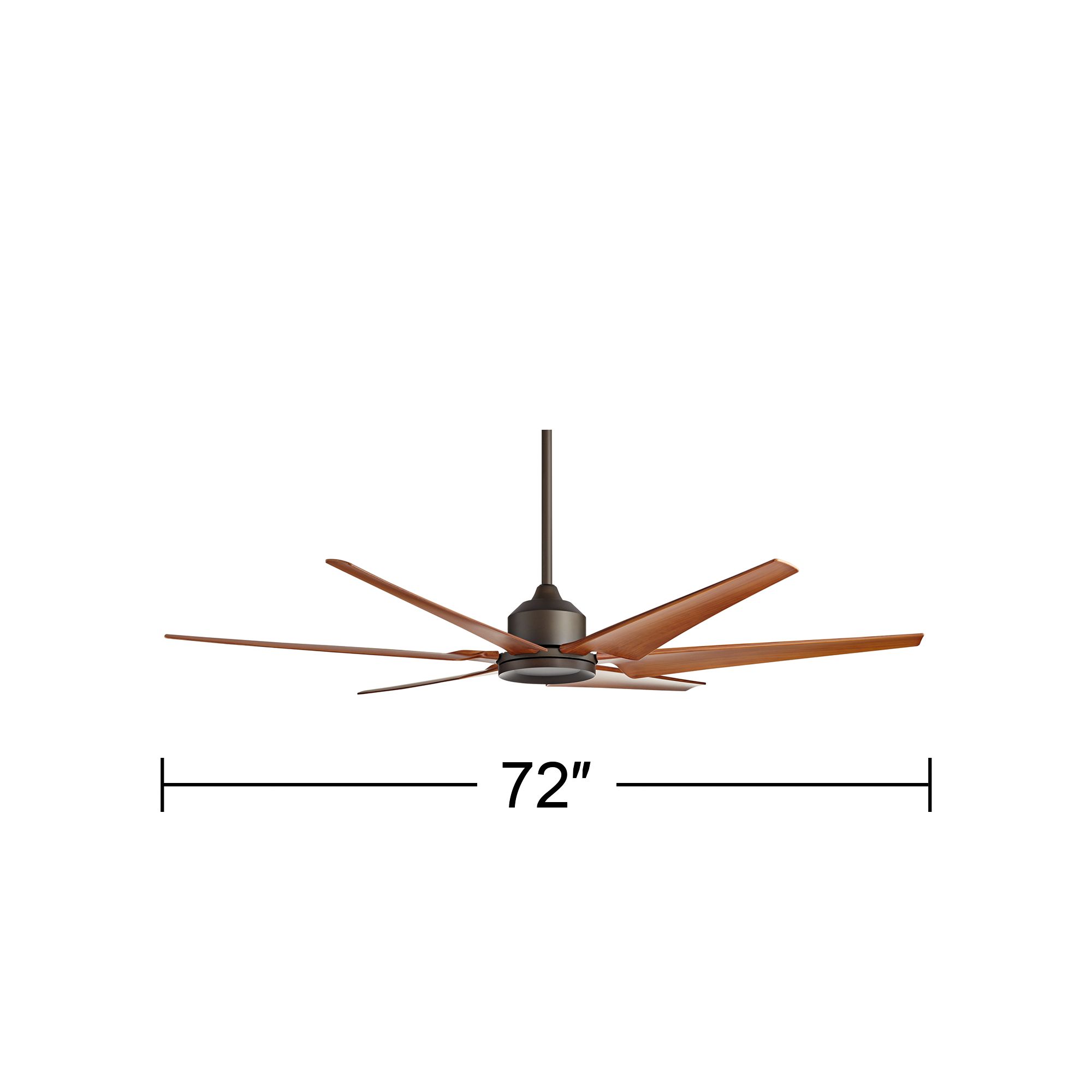 72" Casa Vieja Power Hawk Bronze Damp Outdoor Ceiling Fan with Remote