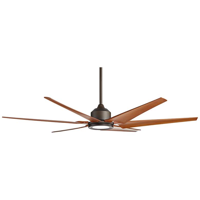 Image 6 72" Casa Vieja Power Hawk Bronze LED Damp Rated Fan with Remote more views