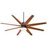 2_72" Casa Vieja Predator Bronze and Opal Damp Ceiling Fan with Remote