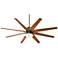 72" Casa Vieja Predator Bronze and Opal Damp Ceiling Fan with Remote