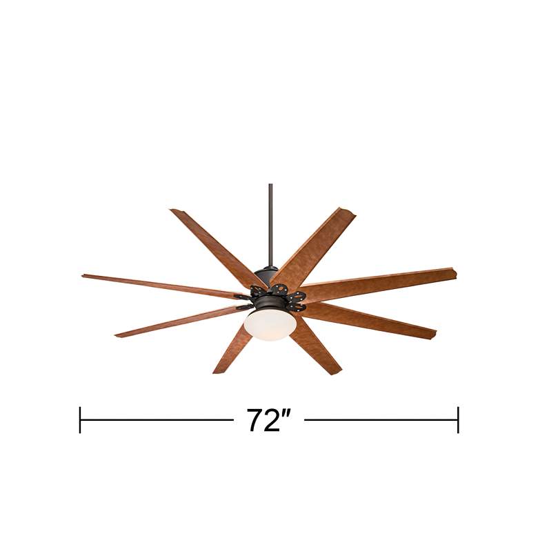 Image 5 72" Casa Vieja Predator Bronze and Opal Damp Ceiling Fan with Remote more views