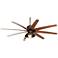 72" Casa Vieja Predator Bronze Rustic LED Damp Ceiling Fan with Remote